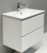 baldai - Vonios spintelė Raguvos Baldai COSMOS su praustuvu, balta matinė (White Matte) - 7 nuotrauka
