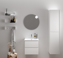 vonios rankenos - Vonios spintelė RB BATHROOM COSMOS, ūkinė, pakabinama, baltos mat. sp., 35 x 160 x 35 cm - 4 nuotrauka