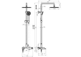 ultra 10 rubineta - Dušo sistema Rubineta OLO + Ultra-10, juoda (Black) - 3 nuotrauka