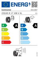 vasarines padangos r17 235 65 - CONTINENTAL EcoContact 6 Padanga lengv. autom. vasarinė 235/65R17 LOCO 108V EC6 - 2 nuotrauka