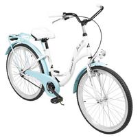 dviratsi 24 - Dviratis AZIMUT Julie 24" 2021 baltas-turquoise - 2 nuotrauka