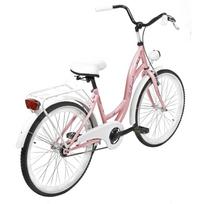 dviratsi 24 - Dviratis AZIMUT Julie 24" 2021 pink-baltas - 2 nuotrauka
