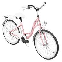 dviratsi 24 - Dviratis AZIMUT Julie 24" 2021 pink-baltas - 4 nuotrauka