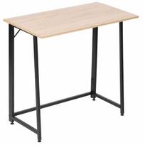 rasomasis stalas 80 - Sulankstomas rašomasis stalas ModernHome Loft Style, 80 cm x 45 cm, 76 cm, juoda sp./rusva sp. - 1 nuotrauka