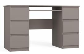 Rašomasis stalas su spintele Kuba, 130 cm x 51 cm, 76 cm, pilka sp.
