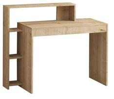 Rašomasis stalas su lentyna Kalune Design Uma, 95 cm x 45 cm, 117 cm, ąžuolo sp.