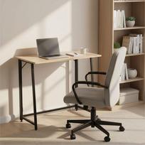 rasomasis stalas 80 - Sulankstomas rašomasis stalas ModernHome Loft Style, 80 cm x 45 cm, 76 cm, juoda sp./rusva sp. - 5 nuotrauka
