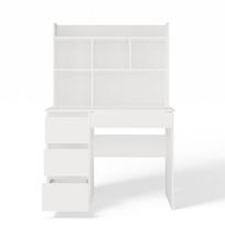 rasomasis stalas top e - Rašomasis stalas su stalčiais, kairės pusės Mijas Left, 98 cm x 51 cm, 146 cm, balta sp. - 3 nuotrauka