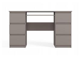 rasomasis stalas kuba - Rašomasis stalas su spintele Kuba, 130 cm x 51 cm, 76 cm, pilka sp. - 4 nuotrauka