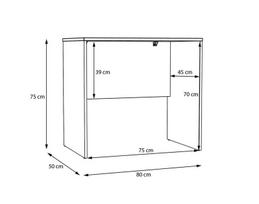 rasomasis stalas 80 - Rašomasis stalas Forte DBBB111-D30F, 80 cm x 50 cm, 75 cm, ąžuolo sp. - 2 nuotrauka