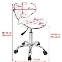 meistro kede - Valgomojo kėdė Gabbiano Q-4599, balta, 55 cm x 46 cm x 50 - 65 cm - 2 nuotrauka