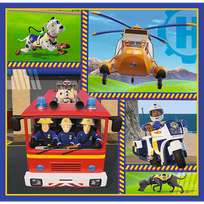 gaisrininko rinkinys - Trefl 3-In-1 Puzzle Fireman Sam 20/36/50pcs 34844 - 4 nuotrauka