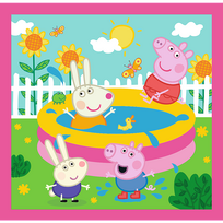 peppa pig delione - Trefl Peppa Pig 3 dėlionių rinkinys 34873, 106 det. - 2 nuotrauka