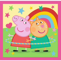 peppa pig delione - Trefl Peppa Pig 3 dėlionių rinkinys 34873, 106 det. - 4 nuotrauka