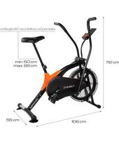 air bike - HMS MP6540 Dviratinis treniruoklis su oro pasipriešinimu Juodas (Black) - 2 nuotrauka