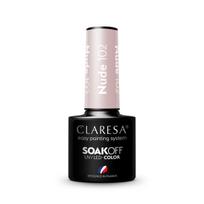 uv nagu lakas - Claresa Soak Off UV/LED Nude hibridinis nagų lakas 102 5g - 2 nuotrauka