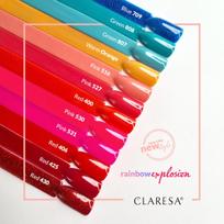 uv geliniai lakai - Claresa Soak Off UV/LED Red hibridinis nagų lakas 430 5g - 2 nuotrauka