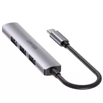 usb c jungtis - HUB Unitek H1208B USB-C / 3x USB-A 2.0, USB-A 3.0 - 5 nuotrauka