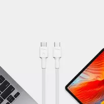 greito ikrovimo laidas - Green Cell KABGC29W USB-C į USB-C kabelis 2m 60W PowerStream su greitu įkrovimu Baltas (White) - 3 nuotrauka