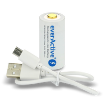 ikraunamos baterijos - EverActive RCR123A / 16340 3V Li-Ion 700mAh USB įkraunama baterija - 2 nuotrauka
