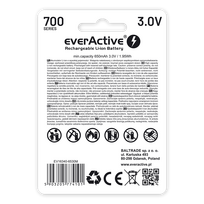 ikraunamos baterijos - EverActive RCR123A / 16340 3V Li-Ion 700mAh USB įkraunama baterija - 9 nuotrauka
