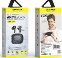 bluetooth ausines anc - AWEI TA6 ANC+ Bluetooth ausinės su įkrovimo stotele Juodos (Black) - 2 nuotrauka