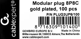 kistukas rj45 8p8c - Gembird Modular Plug 8P8C Gold Plated x 100 - 7 nuotrauka