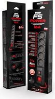 ilgintuvas 1.5 - Acar F5 Power W2289 1,5 m 5 lizdai Juodas (Black) - 2 nuotrauka
