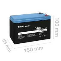 ups baterijos - QOLTEC 53700 LiFePO4 battery / 9Ah - 3 nuotrauka