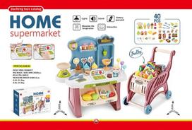 zaislas supermarket - Home supermarket parduotuvės kasa ir vežimėlis 668-82 - 2 nuotrauka