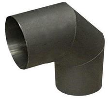 dumtraukio alkunes - Dūmtraukio alkūnė ABX, 150 mm, Juoda (Black), 90° - 2 nuotrauka