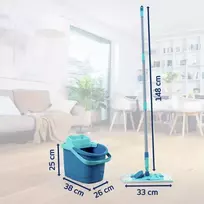 grindu plovimo sluota - Leifheit Grindų plovimo rinkinys Power Clean, 6 l - 3 nuotrauka
