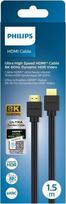 hdmi kabelis 5m - Philips SWV9431/00 HDMI 2.1 1.5m 8K Juodas (Black) - 2 nuotrauka