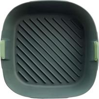 silikoniniai ideklai - Lékué Air Fryer Basket XL, žalia (Green) - 3 nuotrauka