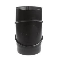 dumtraukio alkunes - Dūmtraukio alkūnė WADEX, Juoda (Black), 200 mm, 45/90° - 2 nuotrauka