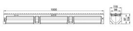 lietaus latakai - Drenažo latakas su Ø 110 mm vamzdžiu Aco Euroline, 1 m - 2 nuotrauka