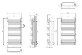 elektrinis dziovintuvas baltas - Elektrinis rankšluosčių džiovintuvas Terma Anno, ral 9016, 50 cm x 90 cm, 400 W - 2 nuotrauka