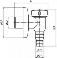 senukai skalbimo masinos - Sifonas skalbimo mašinai Ani Plast, 103 mm, 32 mm - 2 nuotrauka