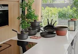 berghoff puodai - BergHOFF Stone+ 3950593 Puodas, 24 cm, 4.4 l Juodas (Black) - 5 nuotrauka