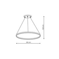 pakabinamos lubos - Pakabinamas šviestuvas Light Prestige Ring LP-909/1P M Juodas (Black) 35W LED - 3 nuotrauka