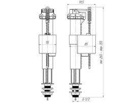 nuleidimo mechanizmas - Vandens prileidimo mechanizmas Ani Plast, 305 mm - 2 nuotrauka
