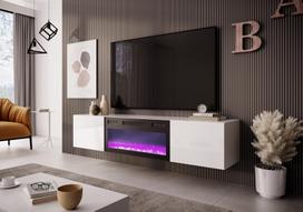 tv spintele - Livo RTV 180, baltas, 180 cm x 38 cm x 37 cm - 2 nuotrauka