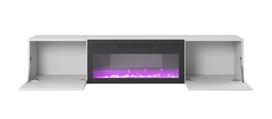 tv spintele - Livo RTV 180, baltas, 180 cm x 38 cm x 37 cm - 5 nuotrauka