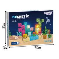 montessori zaislai - Woopie magnetinis konstruktorius Montessori vandenyno dėlionė 3D, 63 vnt. - 2 nuotrauka
