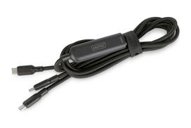 140w usb c - Digitus USB-C 2in1 įkrovimo kabelis 140W 1.8m Juodas (Black) - 7 nuotrauka