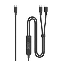 140w usb c - Digitus USB-C 2in1 įkrovimo kabelis 140W 1.8m Juodas (Black) - 8 nuotrauka