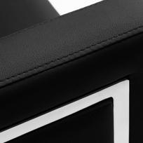 reguliuojama biuro kedes - Gabbiano kirpyklos kėdė Bergamo, Juodas (Black) - 5 nuotrauka