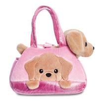 pliusiniai zaislai suo - Pliušinis žaislas, su krepšiu šuo Aurora Fancy Pals Labrador, rudas/rožinis, 20 cm, 2 vnt. - 4 nuotrauka