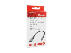 type c usb hdmi - Equip 133492 adapteris: 0,15 m USB Type-C į HDMI kabelis, juodas ir pilkas, video perdavimui. - 3 nuotrauka