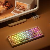 tkl keyboard - Akko TAC87 Bun Wonderland Wireless TKL (Oranžinė) - 5 nuotrauka